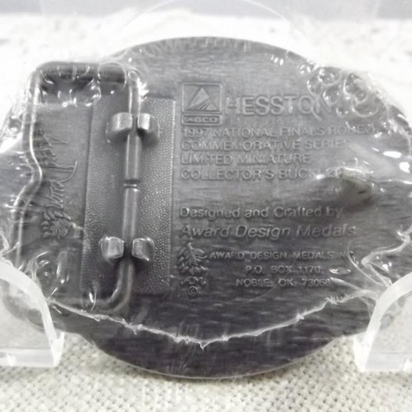 National Finals Rodeo 1997 Hesston Belt Buckle - Picture 4 of 7